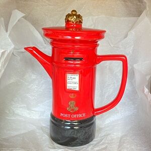 Great British Pottery Co. "Regal Mail Post Office Red Teapot"
